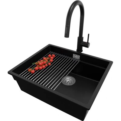 Évier de Cuisine Noir Primagran - Modèle Praga 60 Level XXL - Grande cuve XXL, Système multiniveau, Garantie 35 ans - Publicité Évier de Cuisine Noir Primagran - Modèle Praga 60 Level XXL - Grande cuve XXL, Système multiniveau, Garantie 35 ans - Publicité