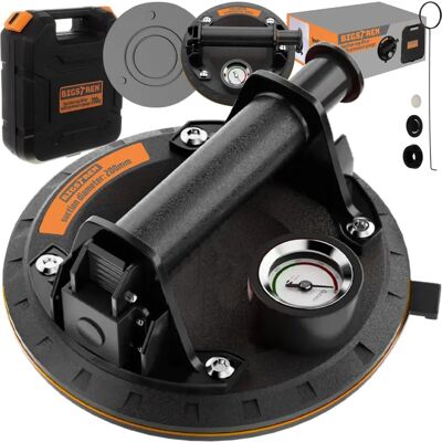 Bigstren Fliesensaugglocke - mit Pumpe - 200kg Tragkraft - 20x20x9cm Bigstren Fliesensaugglocke - mit Pumpe - 200kg Tragkraft - 20x20x9cm
