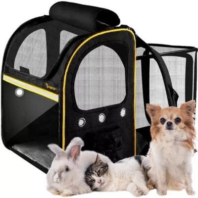 Purlov 23185 Sac à Dos Chat/Chien - Mesh Ventilé - Léger - Pour Petits Animaux - Publicité Purlov 23185 Sac à Dos Chat/Chien - Mesh Ventilé - Léger - Pour Petits Animaux - Publicité