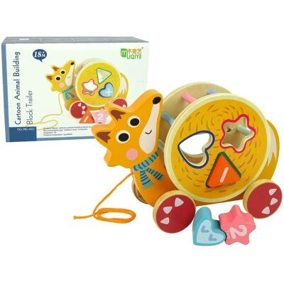 Leantoys - Lisek - Drewno - Sorter - Drewniana zabawka Leantoys - Lisek - Drewno - Sorter - Drewniana zabawka