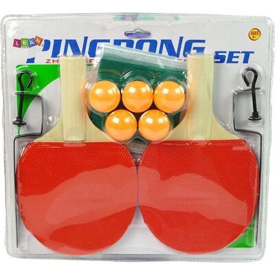Lean Toys - Ping Pong Set - Filet - 5 Balles - Set de Tennis de Table - Publicité Lean Toys - Ping Pong Set - Filet - 5 Balles - Set de Tennis de Table - Publicité