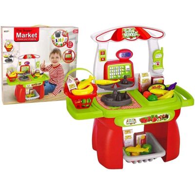 Lean Toys Supermarkt Einkaufswagen Set - Pädagogisches Spielzeug für Kinder Lean Toys Supermarkt Einkaufswagen Set - Pädagogisches Spielzeug für Kinder