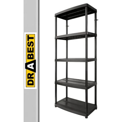 Drabest - Kunststoffregal 180x74x40 cm - Kunststoffregal - 50 kg na polici Drabest - Kunststoffregal 180x74x40 cm - Kunststoffregal - 50 kg na polici