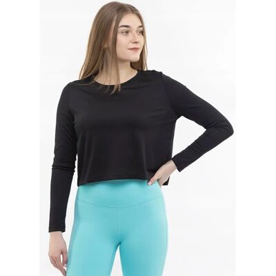 4F K15523 Damen Sport-Langarmshirt Schwarz - Sport-T-Shirt 4F K15523 Damen Sport-Langarmshirt Schwarz - Sport-T-Shirt