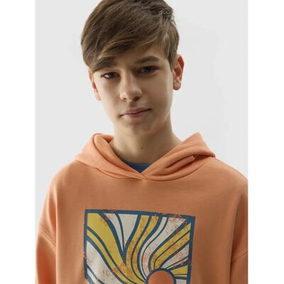 Hanorac cu glugă 4F pentru băieți - Portocaliu - Bumbac, 300gsm - Unisex Casual Hanorac cu glugă 4F pentru băieți - Portocaliu - Bumbac, 300gsm - Unisex Casual