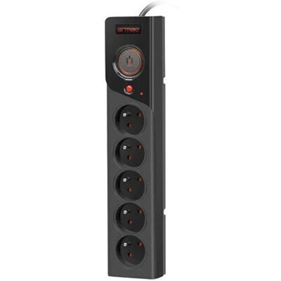 Parasurtenseur Armac Z5 - 5 Prises, Câble 5m - Noir - Publicité Parasurtenseur Armac Z5 - 5 Prises, Câble 5m - Noir - Publicité