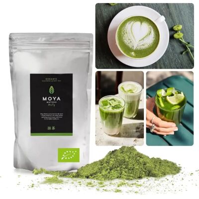 Moya Ekologiczna Japońska Zielona Herbata Matcha 250g - Zielony Proszek Herbaciany Moya Ekologiczna Japońska Zielona Herbata Matcha 250g - Zielony Proszek Herbaciany