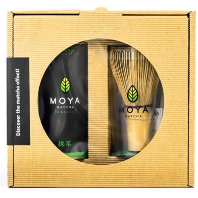 Sada bio zeleného matcha čaje - 30g, bambusová metlička Sada bio zeleného matcha čaje - 30g, bambusová metlička
