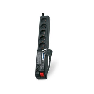 Multiprise Acar 504 W - 5 Prises - Cordon de 5m - Protection contre les surtensions - Noir - Publicité Multiprise Acar 504 W - 5 Prises - Cordon de 5m - Protection contre les surtensions - Noir - Publicité