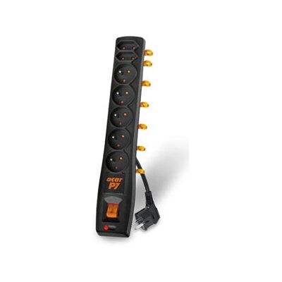 Acar P7 Cable de Extensión - 7 Tomas, 1.5 m, Negro Acar P7 Cable de Extensión - 7 Tomas, 1.5 m, Negro