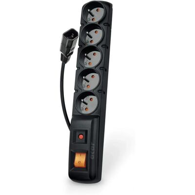 Multiprise Acar F5 IEC Protection contre Surtensions - 5 Prises, 5m Noir - Publicité Multiprise Acar F5 IEC Protection contre Surtensions - 5 Prises, 5m Noir - Publicité