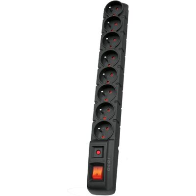 HSK DATA S8 Steckdosenleiste - 8 Ausgänge, 230V, Schwarz HSK DATA S8 Steckdosenleiste - 8 Ausgänge, 230V, Schwarz