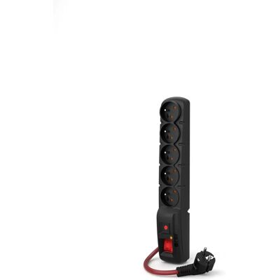 Acar F5 Power Noir 5 Prises - Multiprise - Publicité Acar F5 Power Noir 5 Prises - Multiprise - Publicité