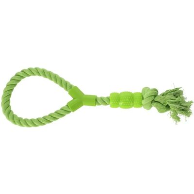 Juguete para perros Dingo de algodón verde y caucho natural - 41 cm Juguete para perros Dingo de algodón verde y caucho natural - 41 cm