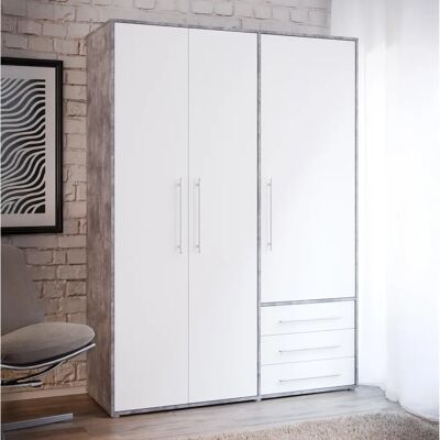 Sconto Mokkaro Grauer Kleiderschrank - Drehtürenschränke Sconto Mokkaro Grauer Kleiderschrank - Drehtürenschränke