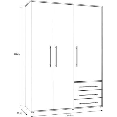 Sconto Mokkaro Holzfarben Kleiderschrank - Drehtürenschränke Sconto Mokkaro Holzfarben Kleiderschrank - Drehtürenschränke