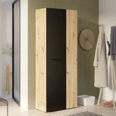 Forte Mehrzweckschrank - Artisan Eiche/Schwarz, 68,7cm, 181,1cm - Schrank Forte Mehrzweckschrank - Artisan Eiche/Schwarz, 68,7cm, 181,1cm - Schrank