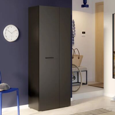 FORTE NET306 Schuhschrank - Schwarz - 181cm Hoch FORTE NET306 Schuhschrank - Schwarz - 181cm Hoch