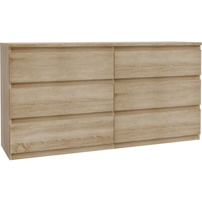 FORTE - Edmore - Sonoma Oak - 6-Drawer - Kommode FORTE - Edmore - Sonoma Oak - 6-Drawer - Kommode