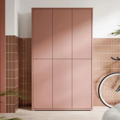 Sconto Roter Schuh- und Mehrzweckschrank - 109x192x34.8 cm Sconto Roter Schuh- und Mehrzweckschrank - 109x192x34.8 cm