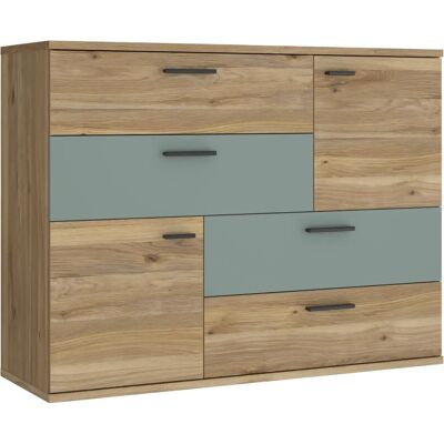 FORTE Skive Sideboard - 4 Schubladen, 2 Türen, FSC Holz, Matt Oberfläche FORTE Skive Sideboard - 4 Schubladen, 2 Türen, FSC Holz, Matt Oberfläche
