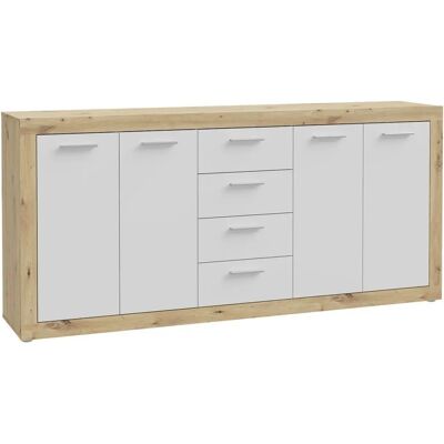 FORTE Baccio Weiß - Sideboard mit 4 Türen und Schubladen FORTE Baccio Weiß - Sideboard mit 4 Türen und Schubladen