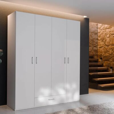Forte Kleiderschrank Weiß - 4-türiger Schrank Forte Kleiderschrank Weiß - 4-türiger Schrank