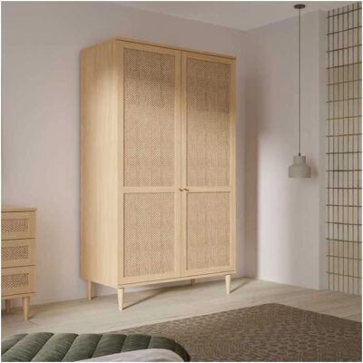 Calasettea Kleiderschrank - Eichen Dekor, 2 Türen - Kleiderschrank Calasettea Kleiderschrank - Eichen Dekor, 2 Türen - Kleiderschrank