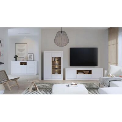 FORTE Lefkadas Weiß TV-Board - TV-Board, TV-Schrank FORTE Lefkadas Weiß TV-Board - TV-Board, TV-Schrank