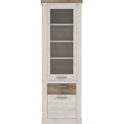 Forte Duro Weiß Eiche Vitrine - Schrank Forte Duro Weiß Eiche Vitrine - Schrank