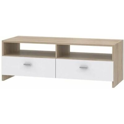 AUCUNE Pilvi TV-Schrank - Mattweiß Eiche - Zeitgenössisch - 95cm AUCUNE Pilvi TV-Schrank - Mattweiß Eiche - Zeitgenössisch - 95cm