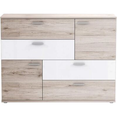 Forte Skive Beige Weiß Sideboard - Sideboard Forte Skive Beige Weiß Sideboard - Sideboard