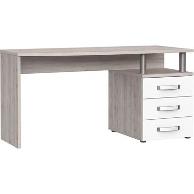 Forte Rondino Weiß Sand Eichen Schreibtisch - 138cm Forte Rondino Weiß Sand Eichen Schreibtisch - 138cm