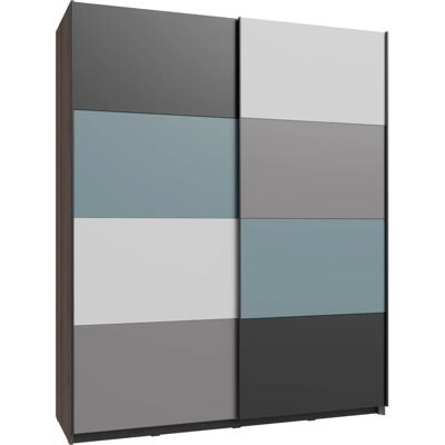 Carryhome Kleiderschrank - Schiebetüren, Bunt - 170x210x61 cm Carryhome Kleiderschrank - Schiebetüren, Bunt - 170x210x61 cm