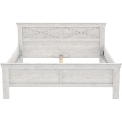 Forte Kashmir Bett mit Pinie Weiß - Landhausstil Forte Kashmir Bett mit Pinie Weiß - Landhausstil