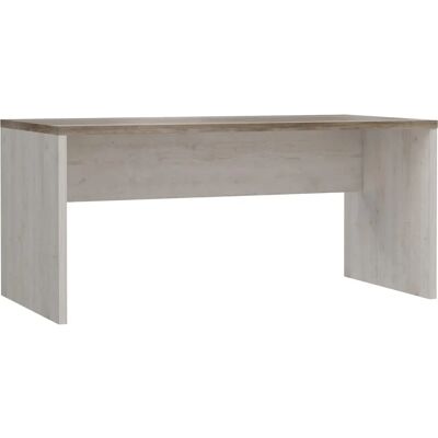 Forte Duro Weiß/Eiche Antik Schreibtisch - Rechteckig, 160x80cm Forte Duro Weiß/Eiche Antik Schreibtisch - Rechteckig, 160x80cm