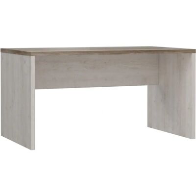 Forte Duro 140cm Weiß & Eiche Rechteckiger Schreibtisch - Schreibtisch Forte Duro 140cm Weiß & Eiche Rechteckiger Schreibtisch - Schreibtisch