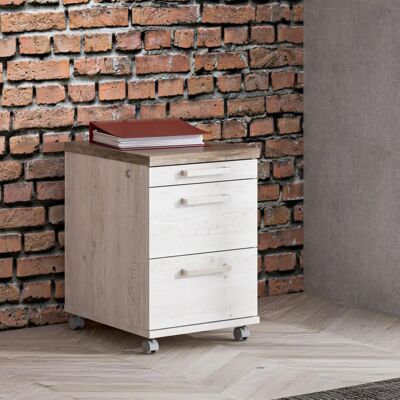 FORTE Duro Weiß Rollcontainer - 3 Schubladen, Büro FORTE Duro Weiß Rollcontainer - 3 Schubladen, Büro
