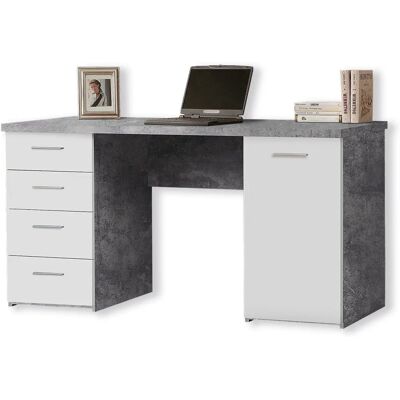 Forte Netta Moderner Schreibtisch - 145x60x76.3 cm - Grau Forte Netta Moderner Schreibtisch - 145x60x76.3 cm - Grau