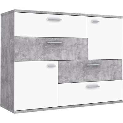 FORTE Skive Weiß Beton Sideboard - Sideboard FORTE Skive Weiß Beton Sideboard - Sideboard
