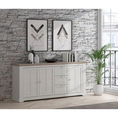 FORTE Iloppa Sideboard - Schnee Eiche, Nelson Eiche - 204,7cm FORTE Iloppa Sideboard - Schnee Eiche, Nelson Eiche - 204,7cm