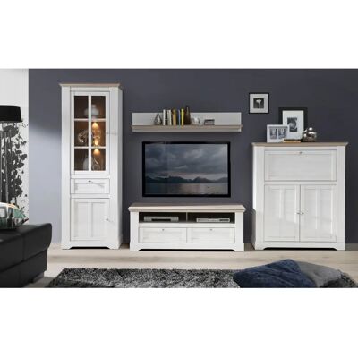 Forte Iloppa Wandregal - Schnee Eiche / Eiche Nelson - 145cm Breite Forte Iloppa Wandregal - Schnee Eiche / Eiche Nelson - 145cm Breite