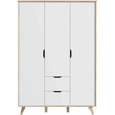 Forte Vankka Kleiderschrank - Modern, FSC-Holz, 139x52x201cm Forte Vankka Kleiderschrank - Modern, FSC-Holz, 139x52x201cm