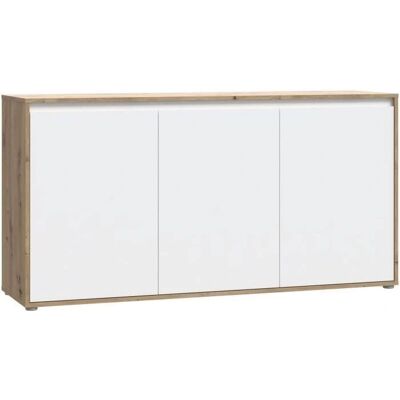 Forte Großer Sideboard - 152cm, Braun/Weiß, Grifflos Forte Großer Sideboard - 152cm, Braun/Weiß, Grifflos