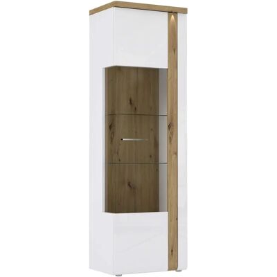 Merkury Market Tuluza Vitrine - biały/artisan, 66.5x196cm Merkury Market Tuluza Vitrine - biały/artisan, 66.5x196cm