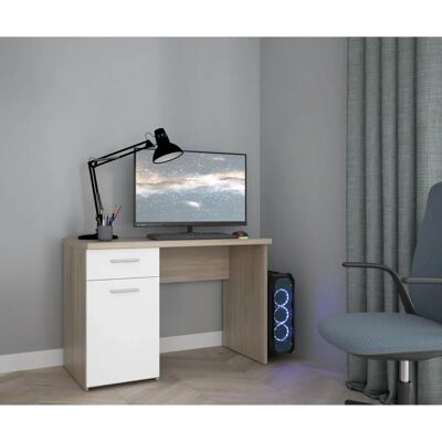 Forte Winnie Sonoma Eiche / Weiss Schreibtisch - 110x76,3x60 cm Forte Winnie Sonoma Eiche / Weiss Schreibtisch - 110x76,3x60 cm