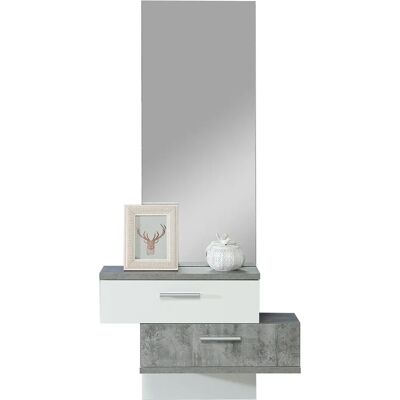 Kodin1.Com Muex Weiß Kleiderschrank - Wandmontage, 2 Schubladen, 75x157 cm Kodin1.Com Muex Weiß Kleiderschrank - Wandmontage, 2 Schubladen, 75x157 cm