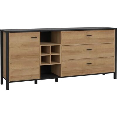 Furniture To Go High Rock - Großer Schwarzer Eichen-Sideboard Furniture To Go High Rock - Großer Schwarzer Eichen-Sideboard