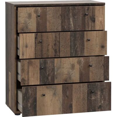 Forte Tempra Vintage Buffet - Moderne, 4 Tiroirs, Certifié FSC - Publicité Forte Tempra Vintage Buffet - Moderne, 4 Tiroirs, Certifié FSC - Publicité