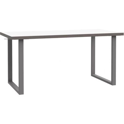 Forte Keflav Weiß/Graphit Rechteckiger Schreibtisch - Schreibtisch Forte Keflav Weiß/Graphit Rechteckiger Schreibtisch - Schreibtisch